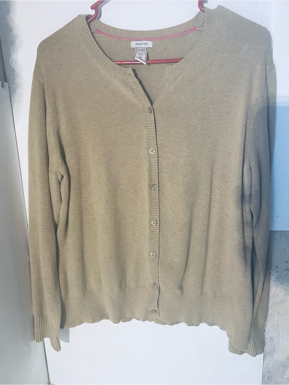 Old Navy Olive Green Button-Up Crewneck Cardigan